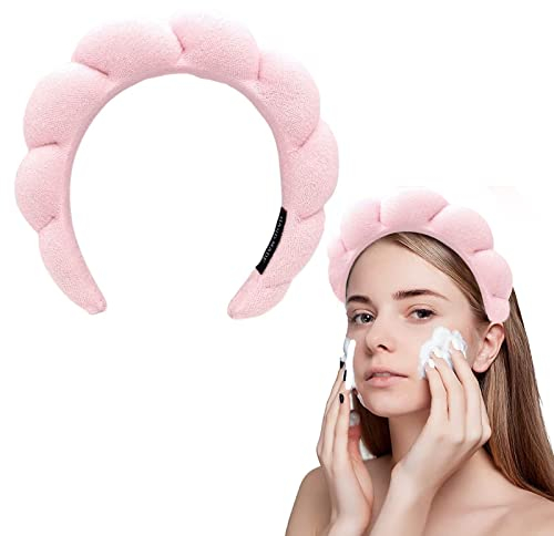 Schwamm und Frottee Weicher Haarreifen, Spa Kosmetik Haarband, Handgelenk Spa Waschband für Gesichtswäsche, Make up, Hautpflege, Haar-Accessoires