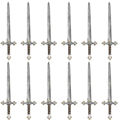 Adults Gladiator Sword - Pack of 12-29.5/75cm Roman Viking Barbarian Cosplay Fake Plastic Sword - Mens Womens TV/Film Game Warrior Historical Fancy Dress Costume Accessory