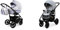 BabyLux Miracle 2-in-1 Baby Kinderwagen Tief und Kinderwagen mit Zubehör Verstellbar und faltbar Aluminium Konstruktion Wasserdicht Nicht abnehmbare Räder Misty Violet