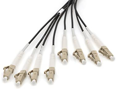 DIGITUS DK-24338U075BK-BBB – Glasfaserkabel OM4 – 75 m – LC (UPC) zu LC (UPC) – 8 Fasern Breakout-Kabel – 1/10/40/100 Gbit/s – MM Multimode Lichtleiterkabel – Faser: 50/125 µ – Schwarz (Black)