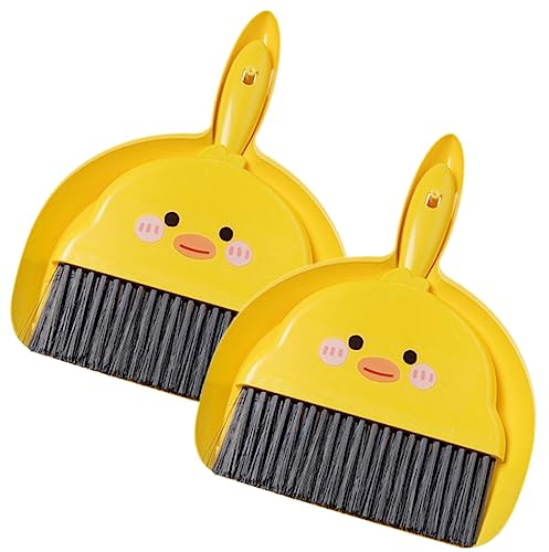 2 Set Mini Set di Mini Bidoni della Spazzatura Mini Pattumiera Tavolo Mini Spazzola Piccola Vaschetta per La Scrivania Piccola Paletta Scrivania per La Casa