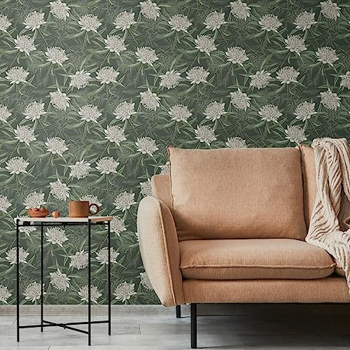 Livingwalls Tapete Schwarz Grün - Tapete Wohnzimmer Schlafzimmer 394321 - Vliestapete Dschungel - 10,05 m x 0,53 m für 5,33m² - Made in Germany