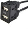 para Versátil adaptador de expansión USB dual para tablero de automóvil, bicicleta, marina, motor – 100 cm de montaje empotrado puerto USB cable de extensión