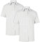 ZECO (2 Pack) Girls Short Sleeve, Non Iron School Shirts Blouses (5-16+ Years) White