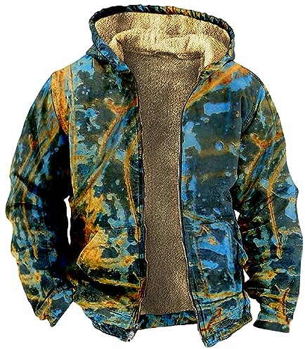 KONG JIMFAN Übergangsjacke Herren Herren Jeansjacke Herbst Jacken Für Herren Radjacke Herren Outdoor Jacke Sakkos Für Herren Crop Shirt Sportjacken Für Herren Frühlingsjacken Herren(Blue,4XL)