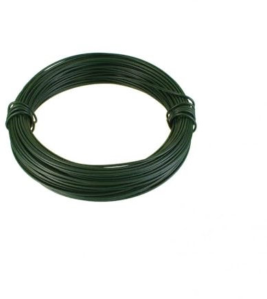 Bricoleva.it Filo di ferro zincato rivestito PVC verde Ø 2,0 mm. - 25 mt. - Filo di Ferro Zincato Resistente – Filo Metallico per Recinzioni, Giardinaggio e Fissaggio