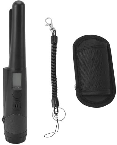 Pinpointer-Metalldetektor, Wasserdichter IP66-Hand-Pin-Zeigerstab, Integrierte Taschenlampe, Tragbare Suche, Schatzortung, Finder-Sonde für Erwachsene und (Black)