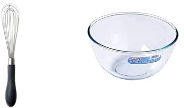 OXO Good Grips 23cm Whisk & Pyrex Glass Bowl 3.0L, Pack of 1