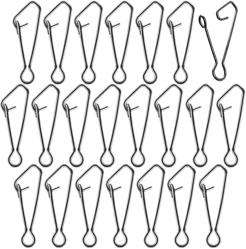 100 Stück Snaps Angeln Set, Angelwirbel Snap Quick Change Lock Snaps für Köder Wirbel, Süßwasser Salzwasser Angelzubehör (10-44mm)