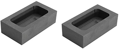 VILLCASE 2 Stk Kombiform Für Münzen Gussform Aus Schmelzende Form Barrenformen Goldguss Barren Graphitofen Graphit-raffinierungsform Münzkombinationsform Gussbarren Aus Graphit Black