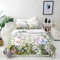 ANHOPE Floral Bettwäsche Set 3 Teilig Aquarell Blume Schmetterling Bettbezug 155x220 cm + 2 Kissenbezug 80x80 cm Weich Microfaser Bettbezüge mit Reißverschluss Ganzjahres Bettdeckenbezug Set