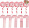 Funnlot 21 Stück Zuckerstangen Weihnachtsbaum Weihnachtsbaumschmuck Zuckerstangen Deko Weihnachtsbaum Anhänger Dekoration Weihnachten Süßigkeiten Ornamente