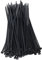 TINEASUR 250pcs Black Nylon Self-Locking Cable Ties Sticky Tape for Outdoor Cord Management