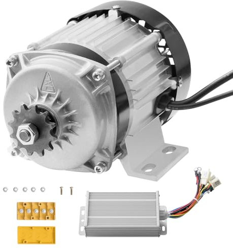 VEVOR Kit Motore Elettrico Brushless DC da 500 W Motore da 48 V a 2700 giri/min con Regolatore di Velocità Aggiornato, Funzionamento Silenzioso Affidabile per Go-Kart, Bici Elettriche, Moto, Scooter