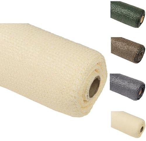 Suinga Sichtschutz 120 g/m² | Sichtschutz für Ihre Terrasse oder Garten | Schattennetz 1 x 10 m, beige | Sichtschutz 95 %
