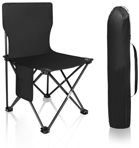 Sedie Campeggio Sedia da Campeggio Pieghevole con Sacchetto di Immagazzinaggio in Nylon Sedia Pieghevole da Esterno sedia da Pesca Portata fino a 250 kg per Campeggio, Giardino, Spiaggia, Terrazza