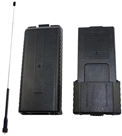 Extended 6AA Battery Case Pack Shell+Telescopic Antenna For Baofeng UV5R