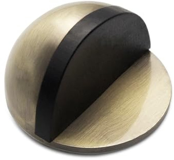 CZXCV Self Adhesive Floor Door Stoppers Oval Stainless Steel Door Stop Wall Protector for Hard Floors and Glass (1, Bronze)