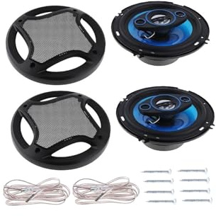 Set of 2 Coaxial Speakers Moisture Proof Universal 130W Music Full Range Frequency HiFi 6 inch Car Loudspeaker Tweeters Outdoor