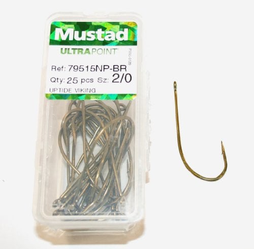 Mustad Uptide Viking 79515NP-BR size 2/0 qty 25