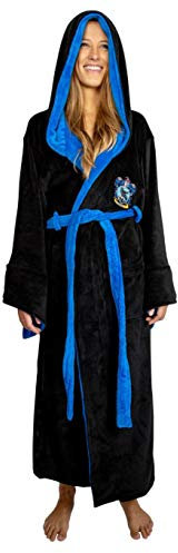 Harry Potter Ravenclaw Erwachsenen-Bademantel mit Kapuze, Fleece, Einheitsgröße