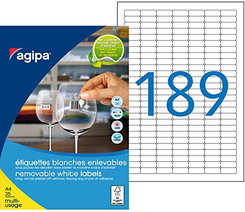 3780 Etiketten, weiß, 25,4 x 10 mm, abgerundete Ecken