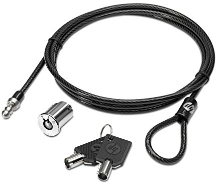 HP AU656AA - Cable antirrobo (Negro, Metálico, 250g, HP EliteBook Notebook PC HP ProBook Notebook PC HP 120W Advanced Docking Station)