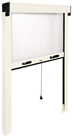IRS ZV06116017016 Zanzariera avvolgibile Verticale, Bianco