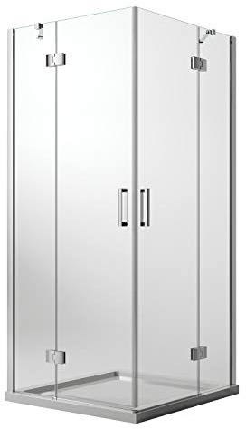 Idralite Cabine de Douche 70x75 CM H190 Transparent avec Easyclean Mod. Flip Porte + Porte Ouverture Pivotante