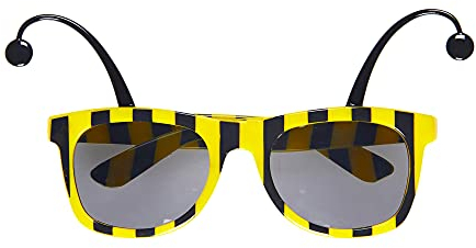 W WIDMANN MILANO Party Fashion - Brille mit Fühlern, Biene oder Marienkäfer, Tierbrille, Party Animal, Spaßbrille