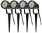 BLOOMWIN Gartenstrahler mit Erdspieß Kaltweiß 4er Set, Gartenbeleuchtung Gartenleuchte 5w 220V COB Landscape LED IP65 Wasserdicht LED Gartenlampe Spot Strahler Außen Außenbeleuchtung