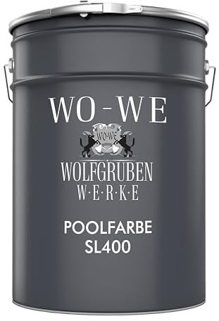 WO-WE Schwimmbadfarbe Poolfarbe Schwimmbeckenfarbe Pastellblau ähnl. RAL 5024-10L