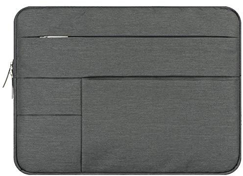 Polyester Fabric Multifunctional Sleeve Briefcase Handbag Case Cover for Notebook/MacBook Air/Pro Dark Grey