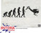 JINTORA - Autoaufkleber Tuning - Auto Aufkleber - Evolution Taucher Schnorcheln - 210x66 mm - Auto Sticker Bus Fenster Heckscheibe Camper wetterfest Outdoor Sticker Auto Deko LKW Tuning - schwarz