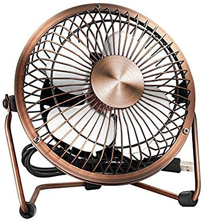 Caidi USB Fan, Mini Desktop Fan, Silent Table Fan with Enhanced Air Flow, USB Powered 360 Degree Rotation for PC, Home, Office, 6 Inches (4 Inches)