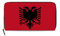 Albanien Flagge Damen Leder Geldbörse Clutch, Kartenhalter Geldbörse Handtasche Geschenk für Sie Mädchen