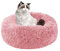 Beruhigendes Katzenbett, Donut-Kuschelnest, warmes, weiches Plüschkissen für Hunde und Katzen, mit gemütlichem Schwamm, rutschfeste Unterseite, für kleine, mittelgroße Haustiere, zum Schlummern,