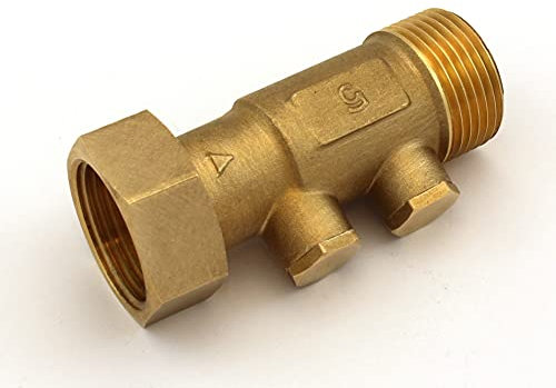 Grandsire 021103 Clapet EA NF Droit avec Bouchons Laiton, Femelle-Mâle 1, 81mm Longueur, Brut