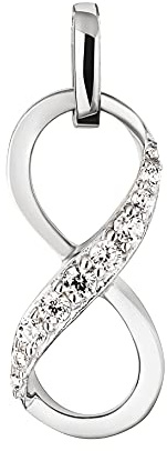 NKlaus Infinity Kettenanhänger 333 oder 585 Gelbgold und 925 Sterlingsilber Zirkonia weiß Gold Schmuckanhänger