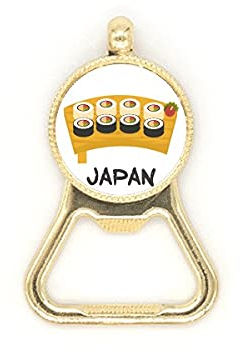 Traditional Japanese Sushi set Beer Bottle Cap Opener Stainless Steel Key Chain