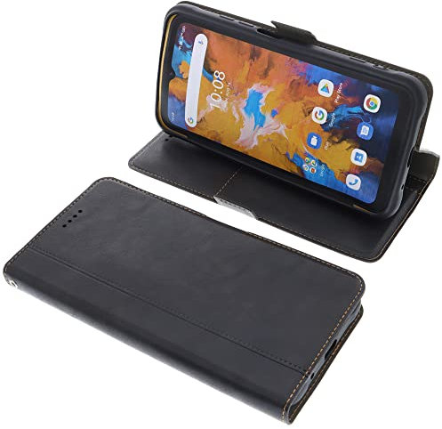 foto-kontor Custodia a libro compatibile con UMIDIGI Bison X10 cover di colore nero