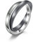 Skcess Ringe Herren Grau, Ring Männer Edelstahl Doppelring DoppelRinge Herren Geschenke für Männer Größe 57 (18.1)