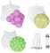 URAQT Kerzenform, 3 Stück DIY Kerzen 3D Handgemachte Kerzengießform, Antihaft Bubble Candle Silikonform, Silikon Kerzenwachs Formen, mit Kerzendocht und Dochthalter
