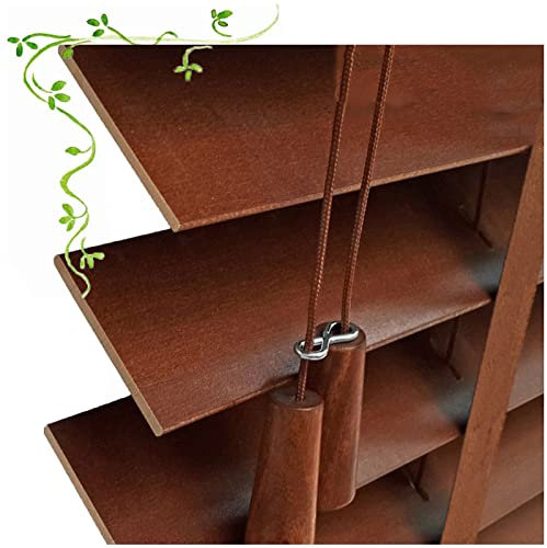 Persianas Venecianas, Estores Horizontales De Madera Para Ventanas, Estores De Parasol Para Cocina/oficina/baño, Persianas Venecianas De Madera Real De 40-150cm De Ancho,WxH-130x160cm/51*63in