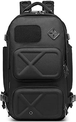 VARLIVOO Laptop Backpack 15.6 Inch Business Travel Backpack Large Expandable Anti-Theft Rucksack with USB Charging Port and Password Lock Waterproof College Backpack for Men Black