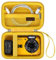 Canboc étui Portable pour Appareil Photo numérique Robuste et étanche Kodak Pixpro WPZ2, Sac Photo sous - Marin, Poche Mesh pour câble USB,Jaune