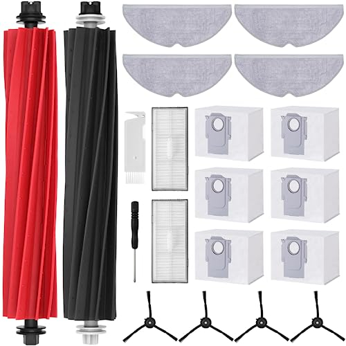 Zubehörset für Roborock S8 Pro Ultra, 6*Staubbeutel 1*Main Rollbürste 4*Seitenbürsten 2*Filter 4*Mopp Wischtücher, Ersatzteile Saugroboter Ersatzteile Saugroboter Zubehör