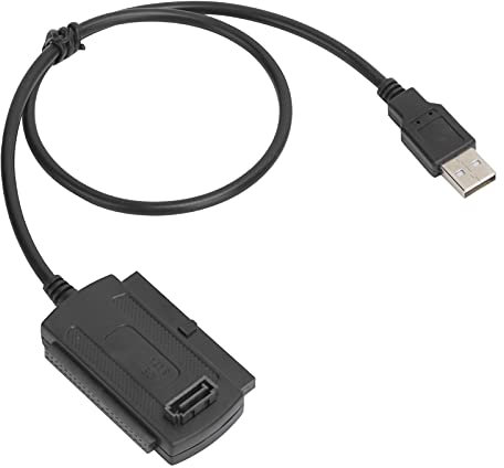 Câble Adaptateur USB vers SATA, Câble de Transmission USB 2.0 vers SATA PATA IDE, Compatible avec Disque Dur IDE 2,5/3,5 Pouces et Disque Dur SATA, pour