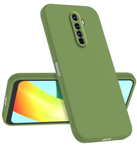 Longstong Funda Compatible con Realme X2 Pro/OPPO Reno Ace (6.5), Delgada Antigolpes Personalizada Diseño Minimalista - Verde Matcha