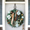 30cm Türkranz Weihnachten, Weihnachtsgirlande Künstlicher mit Kugel, Beeren und Tannenzapfen Bauernhaus Wandkranz für Karmin Fenster Weihnachten (Grün)